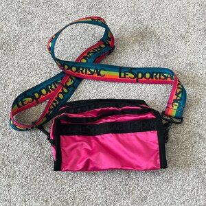 LeSportsac Fuchsia Bag with Multicolor Strap
